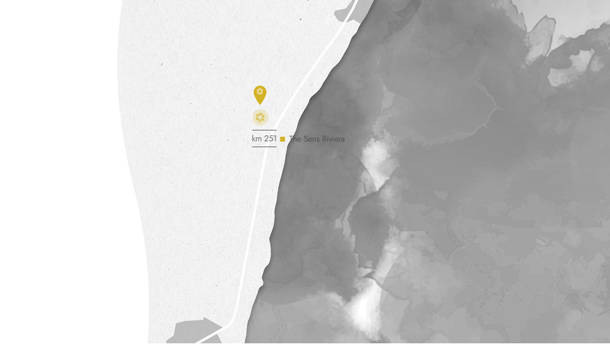 Mapa de ubicación del hotel The Sens Riviera