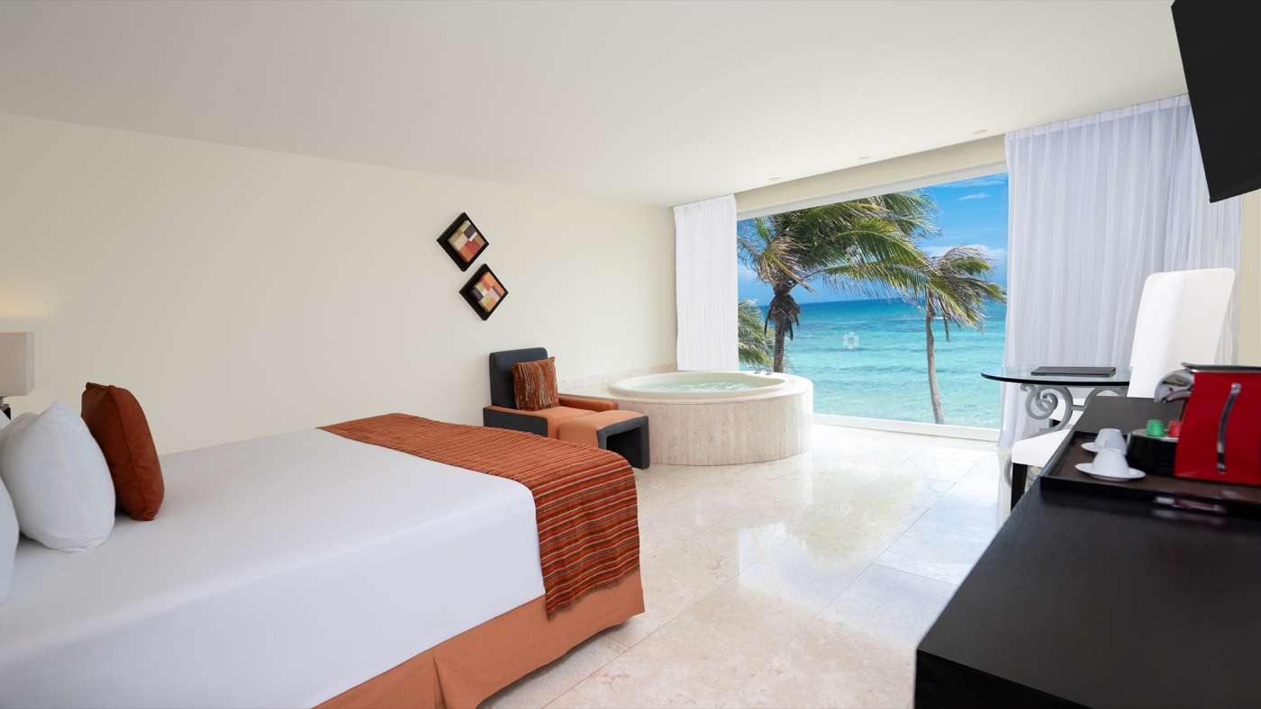 Galeria de Quartos: Quarto com dos camas matrimoniales no hotel The Sens Tulum Riviera.